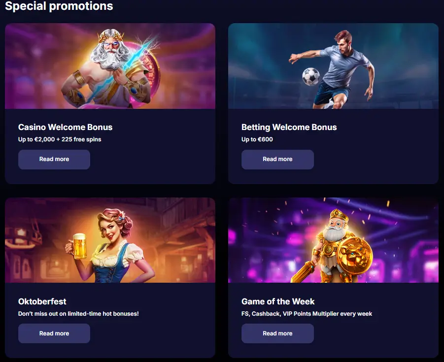 Speciale promoties - NV Casino